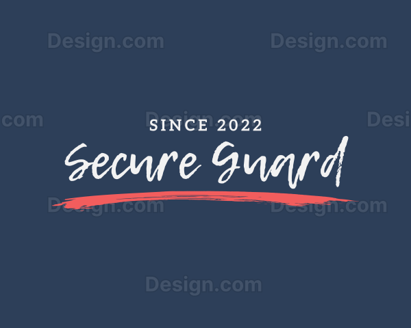 Brush Texture Wordmark Logo