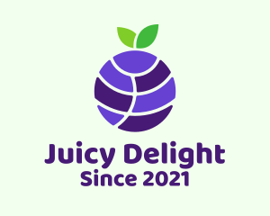 Blueberry Fruit Globe  logo design