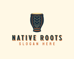 African Native Drum logo design