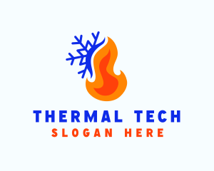 Snow Fire Thermal  logo design