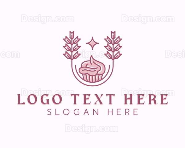 Icing Cupcake Pastry Logo