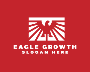 Minimalist Eagle Flag logo design