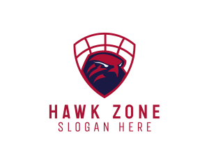 Hawk Basketball Crest logo