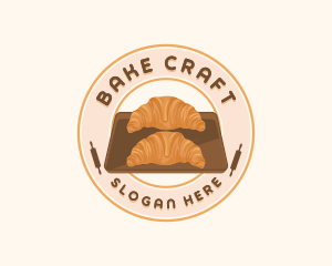 Croissant Bread Baking logo design