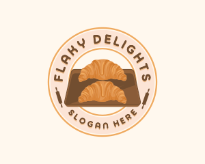 Croissant Bread Baking logo design