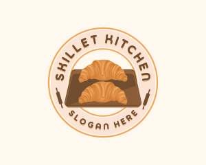 Croissant Bread Baking logo design