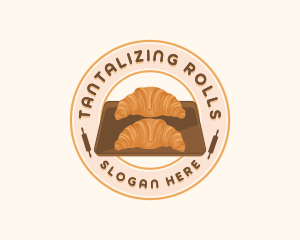 Croissant Bread Baking logo design