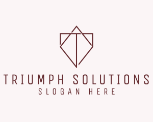 Diamond Company Letter T logo design