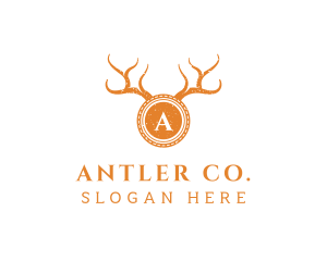 Rustic Antlers Hunting logo design