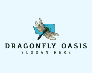 Washington Dragonfly Insect logo