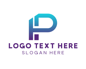 Gaming - Digital Technology Letter P logo design