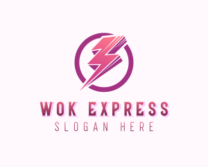 Lightning Express Charging  logo design