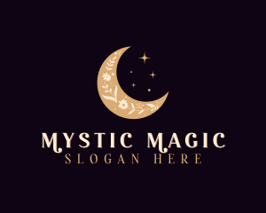 Floral Mystic Moon logo design