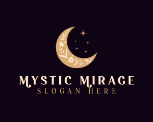 Floral Mystic Moon logo design