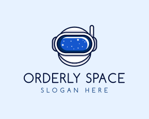 Astronaut Space Character logo design