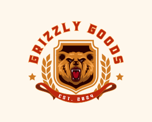 Wildlife Grizzly Bear logo design