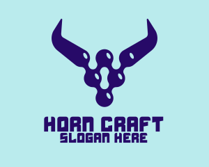 Digital Blue Horns logo design