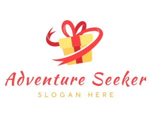 Gift Ribbon Present logo design