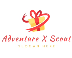 Gift Ribbon Present logo design