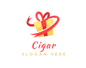 Gift Ribbon Present logo design