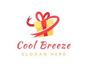 Gift Ribbon Present logo design