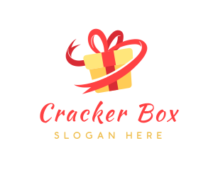 Gift Ribbon Present logo design