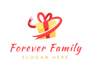 Gift Ribbon Present logo design