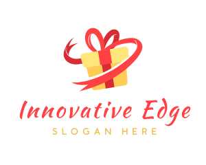 Gift Ribbon Present logo design