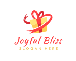 Gift Ribbon Present logo design