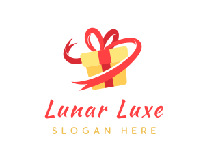 Gift Ribbon Present logo design