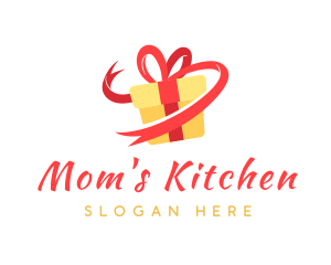 Gift Ribbon Present logo design