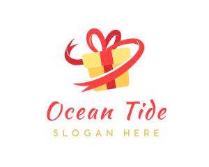 Gift Ribbon Present logo design