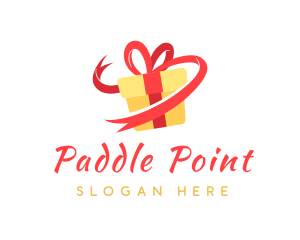 Gift Ribbon Present logo design