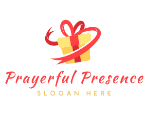 Gift Ribbon Present logo design