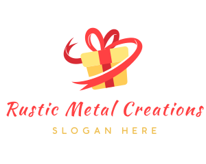 Gift Ribbon Present logo design