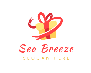 Gift Ribbon Present logo design