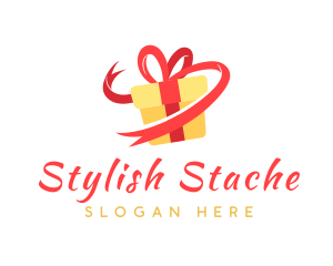 Gift Ribbon Present logo design