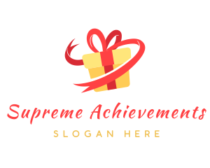 Gift Ribbon Present logo design