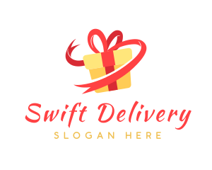 Gift Ribbon Present logo design