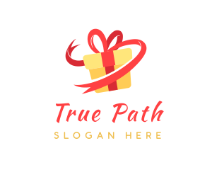 Gift Ribbon Present logo design