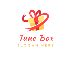 Gift Ribbon Present logo design