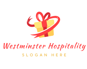 Gift Ribbon Present logo design