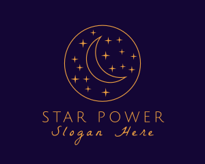 Astral Moon Stars logo design