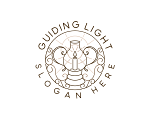 Candle Lamp Vigil logo design