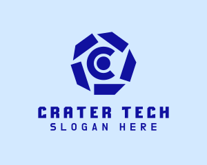 Industrial Tech Letter C  logo design