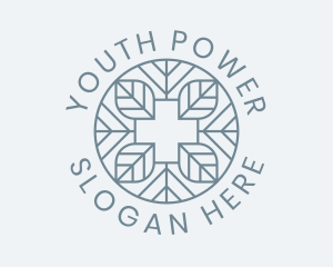 Leaf Cross Youth Group logo design