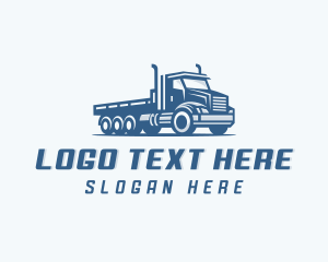 Flatbed Truck Trucking logo