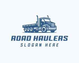 Flatbed Truck Trucking logo