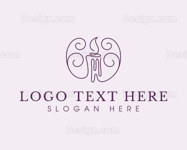 Flame Candle Wax Logo