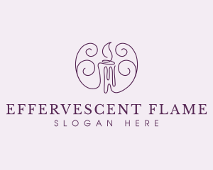 Flame Candle Wax logo design